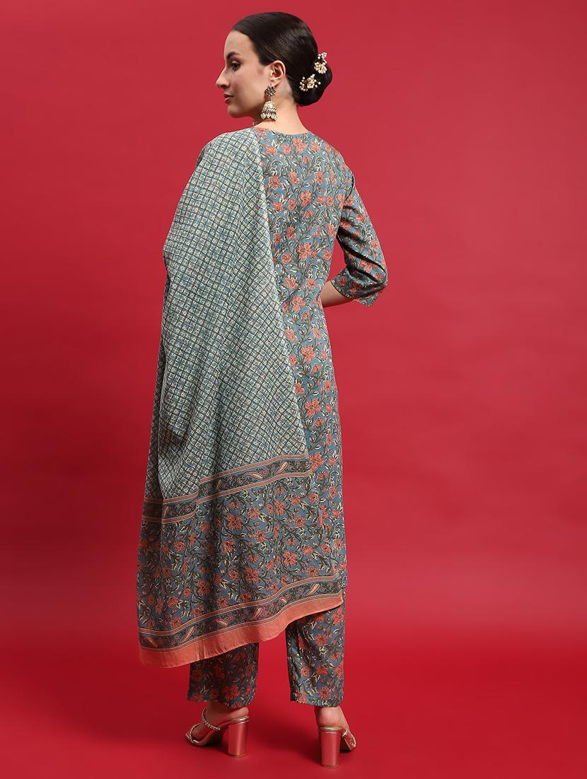 women floral kurta pant set with dupatta - 21559646 - Standard Image - 4