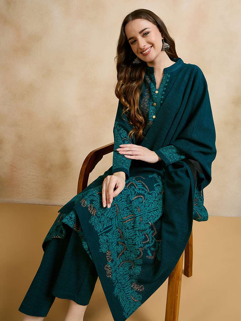women printed long sleeves suit set - 21560166 - Standard Image - 4