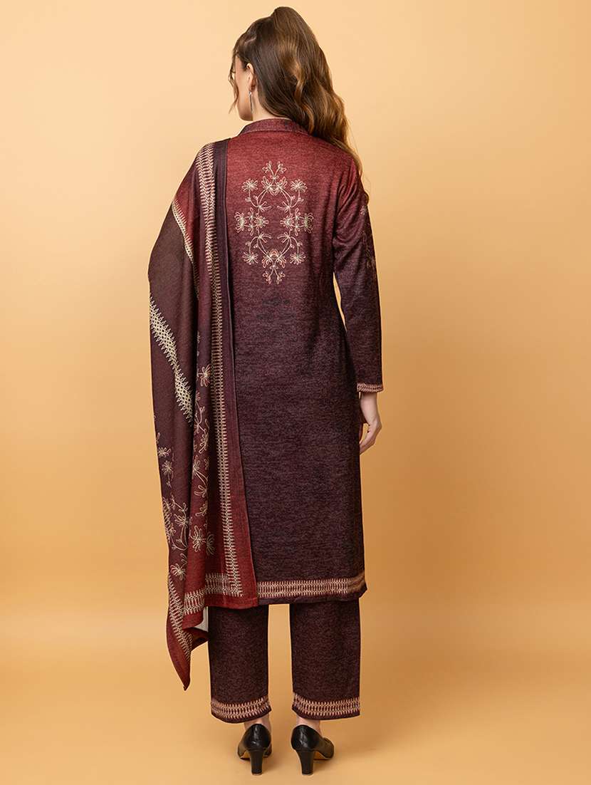 women printed long sleeves suit set - 21560182 - Standard Image - 4