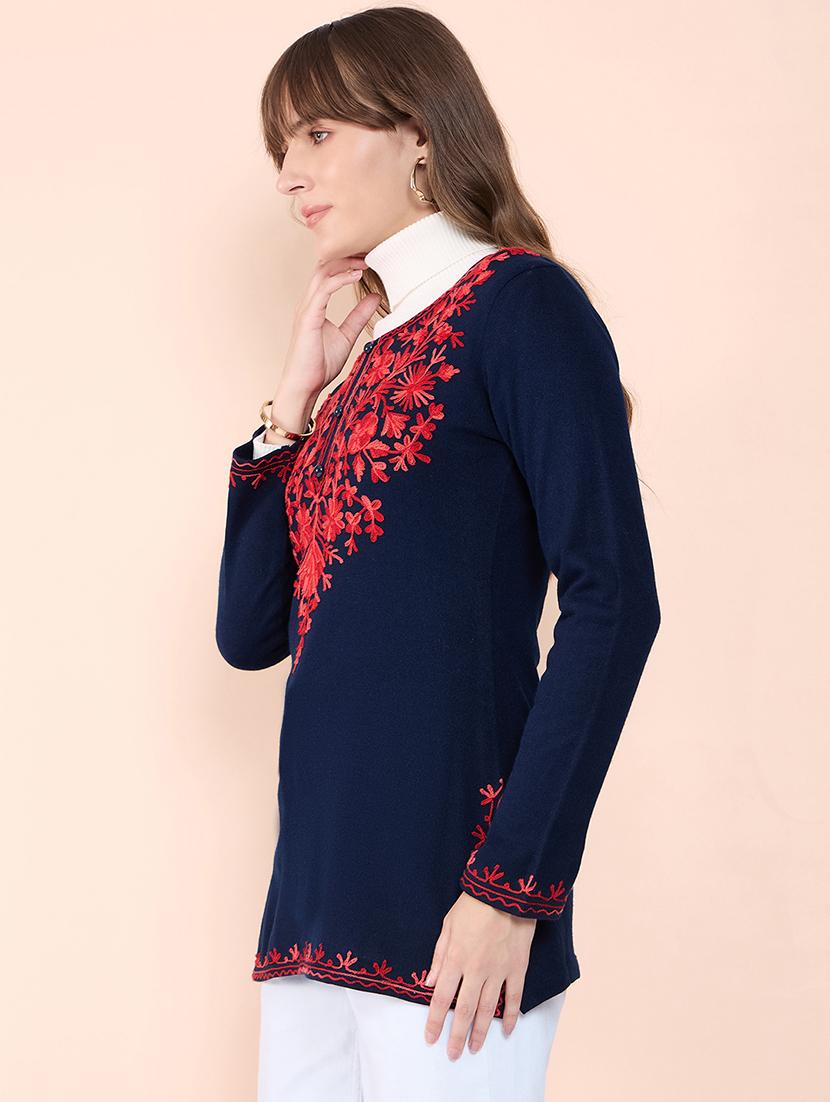 women embroidered long sleeves kurti - 21560192 -  Standard Image - 1