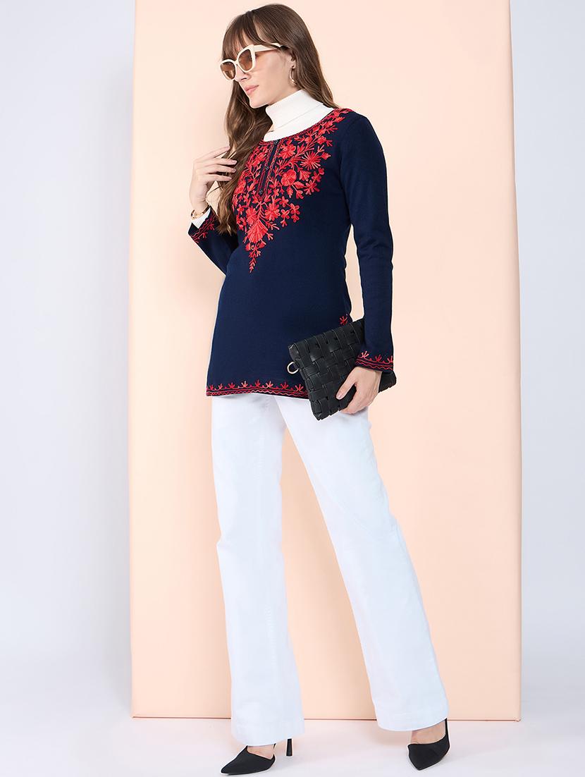 women embroidered long sleeves kurti - 21560192 - Standard Image - 4