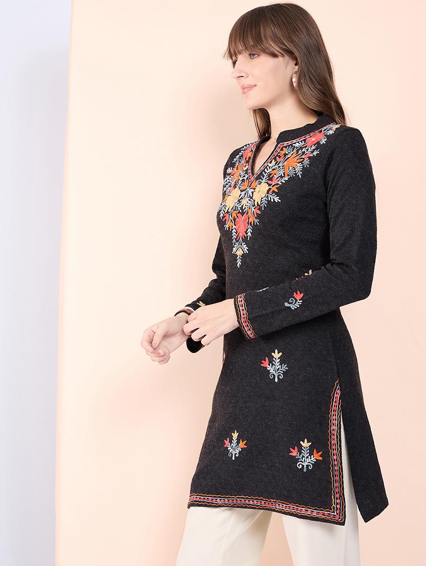women embroidered long sleeves kurti - 21560195 -  Standard Image - 1