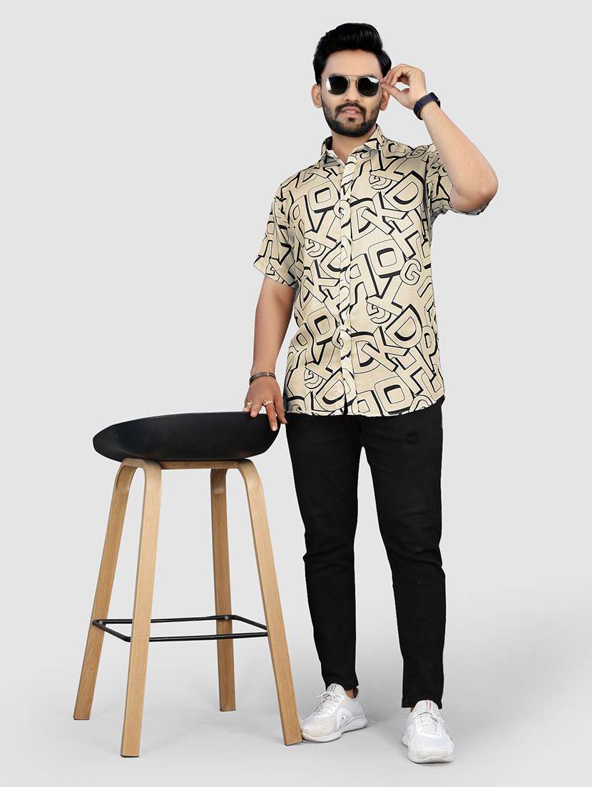 men typographic collared casual shirt - 21560214 -  Standard Image - 4