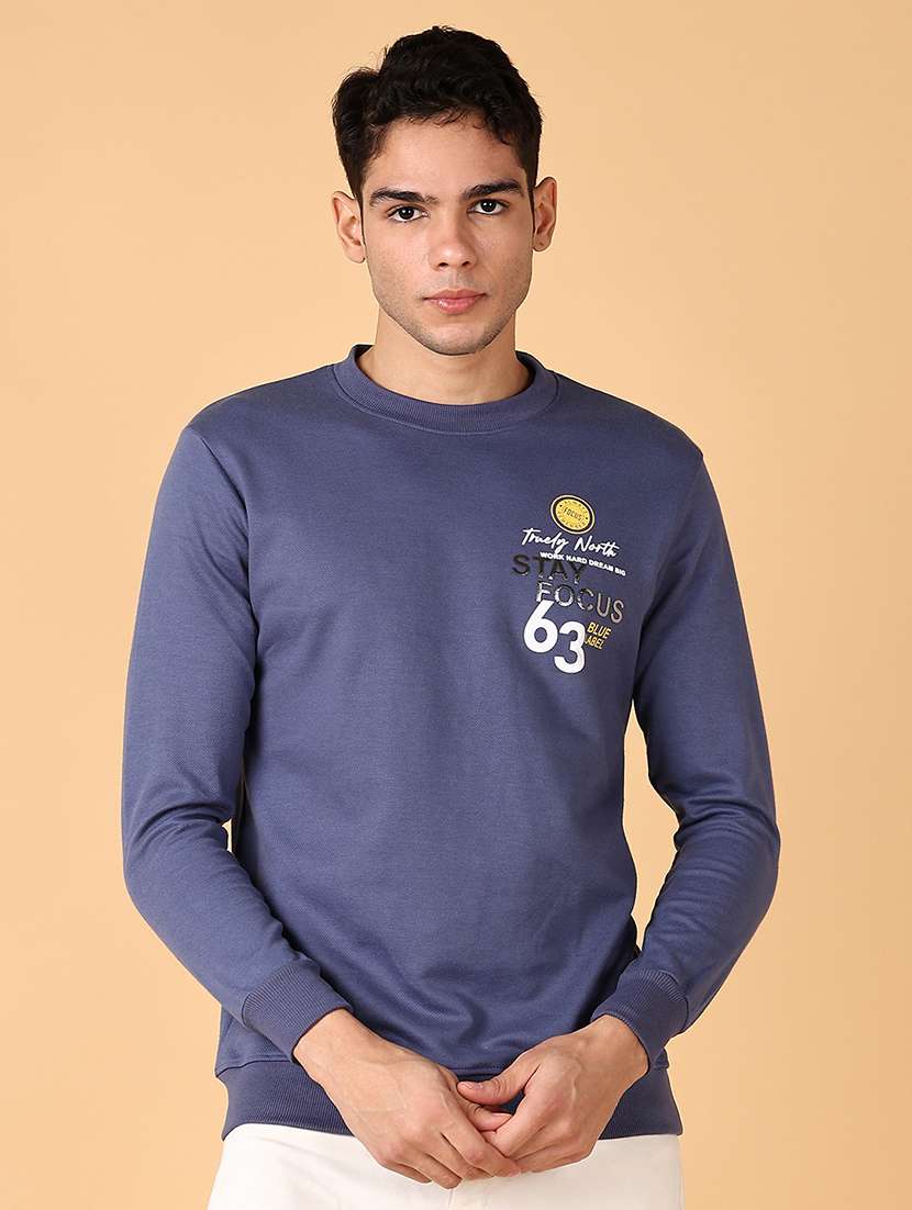 men long sleeves placement print sweatshirt - 21560548 -  Standard Image - 1