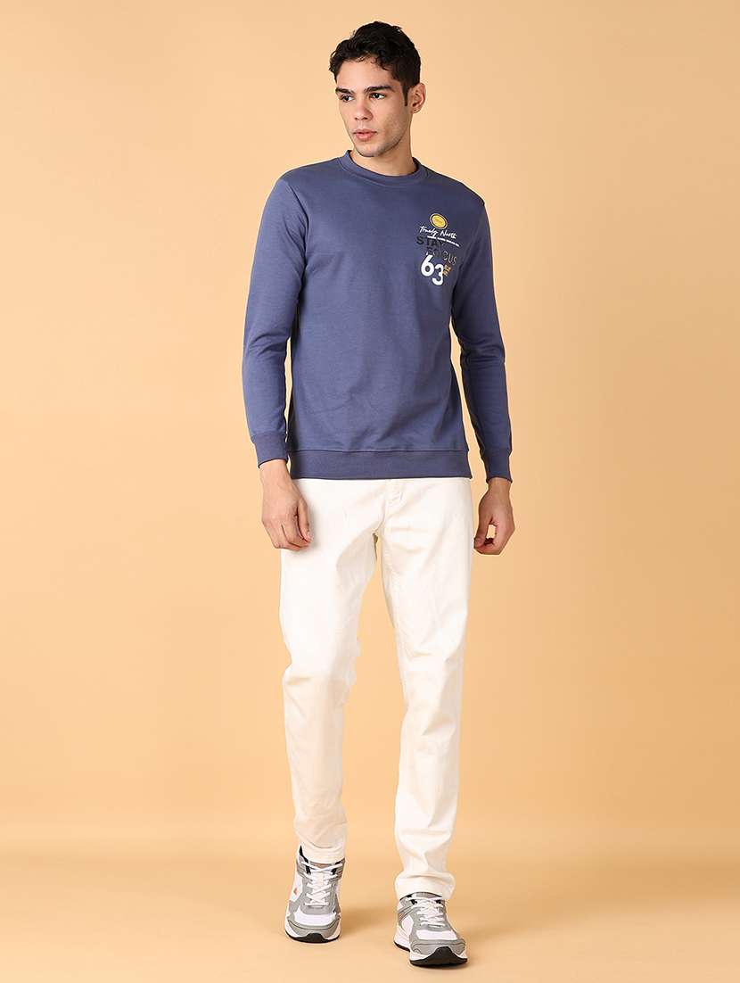 men long sleeves placement print sweatshirt - 21560548 -  Standard Image - 4