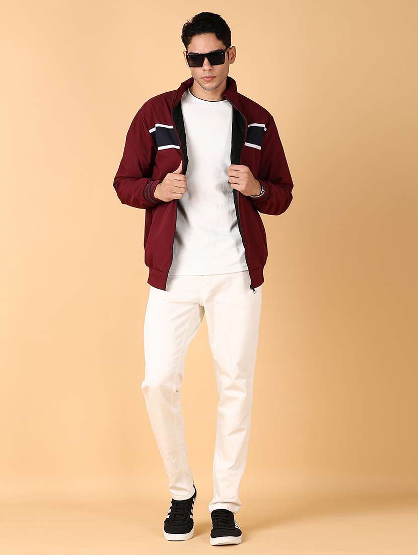 men long sleeves color block casual jacket - 21560551 -  Standard Image - 4