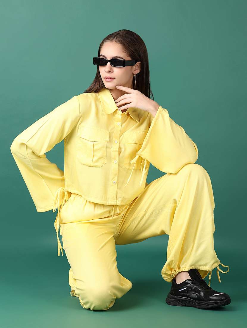 girls solid long sleeve shirt style top - 21560610 -  Standard Image - 4