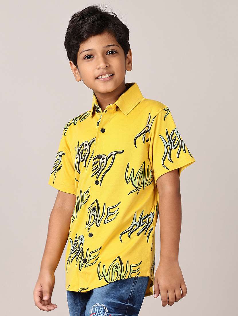 boys short sleeves printed shirt - 21560646 - Standard Image - 1