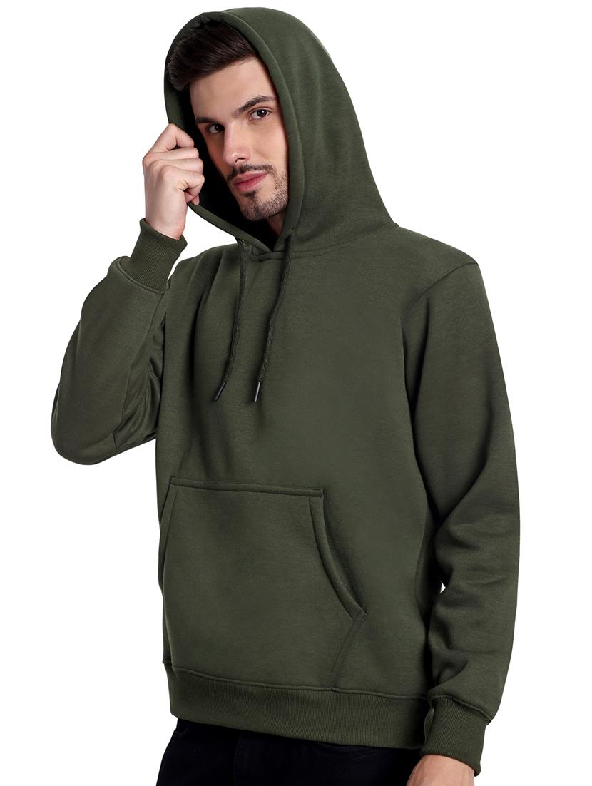 men solid hooded sweatshirt - 21561029 - Standard Image - 1