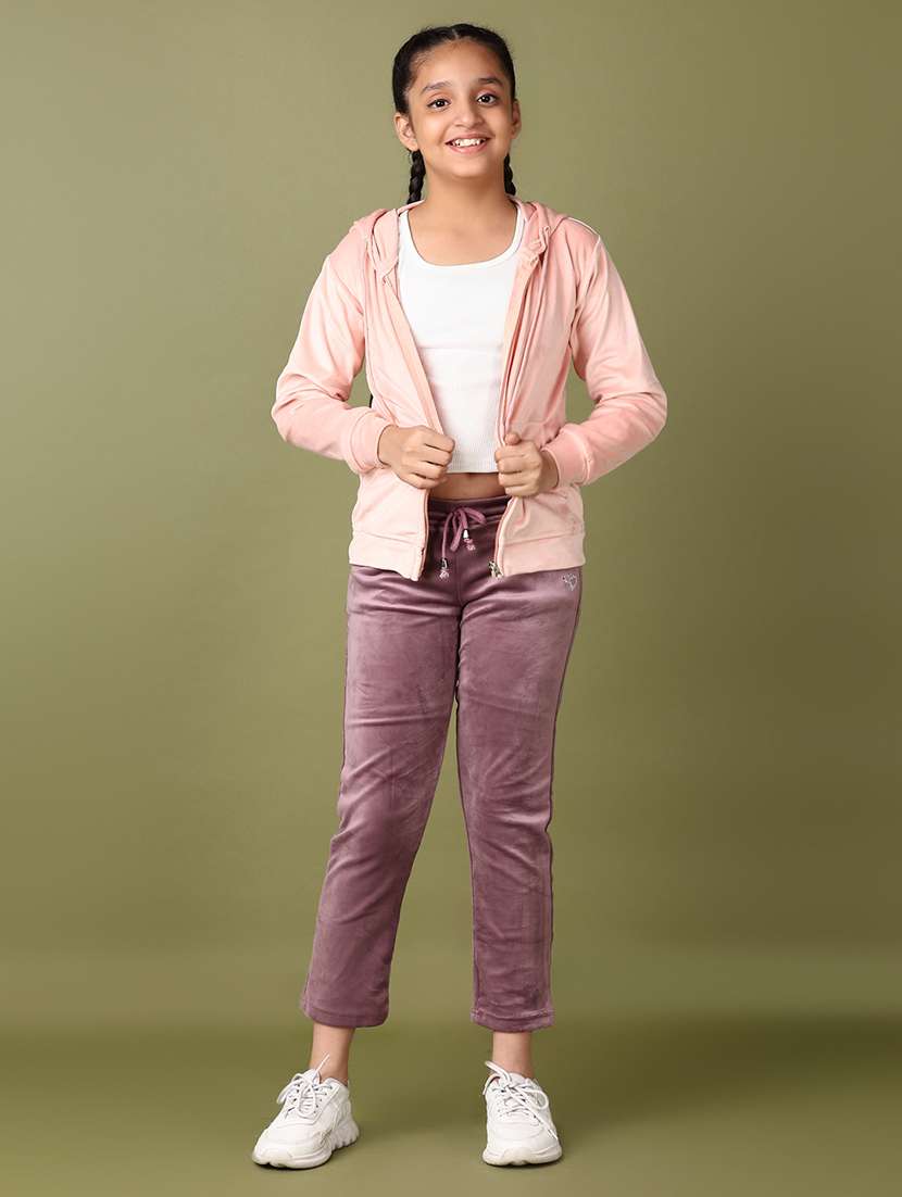 women solid mid rise track pant - 21561299 -  Standard Image - 4