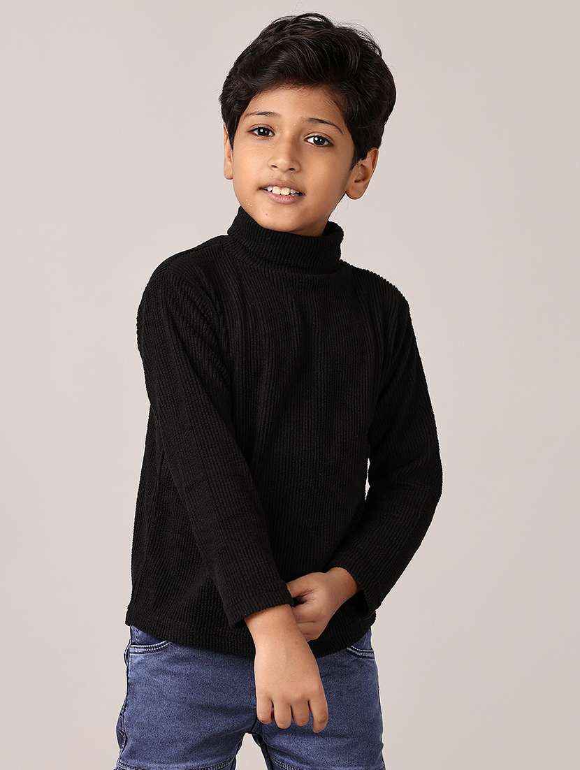 boys solid long sleeve pullover sweater - 21561336 -  Standard Image - 1