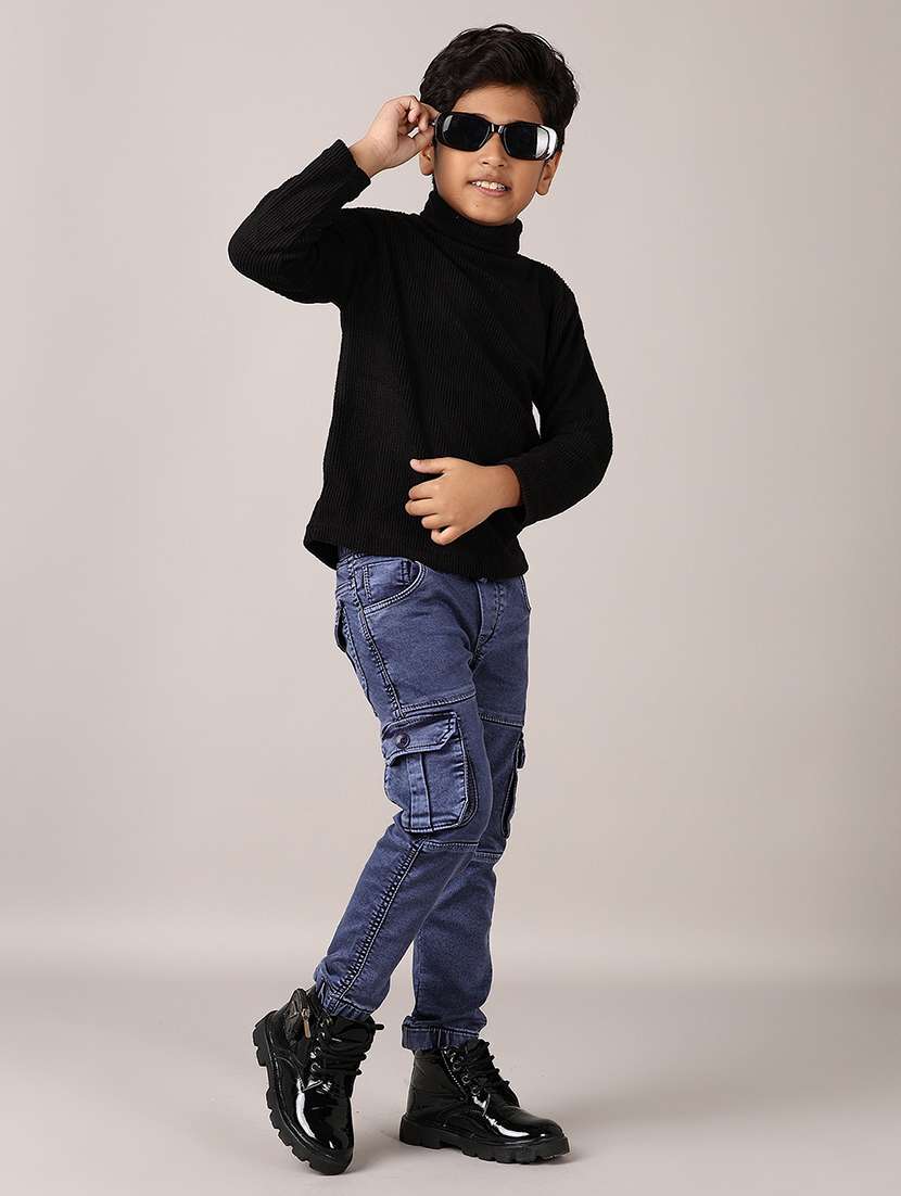 boys solid long sleeve pullover sweater - 21561336 -  Standard Image - 4