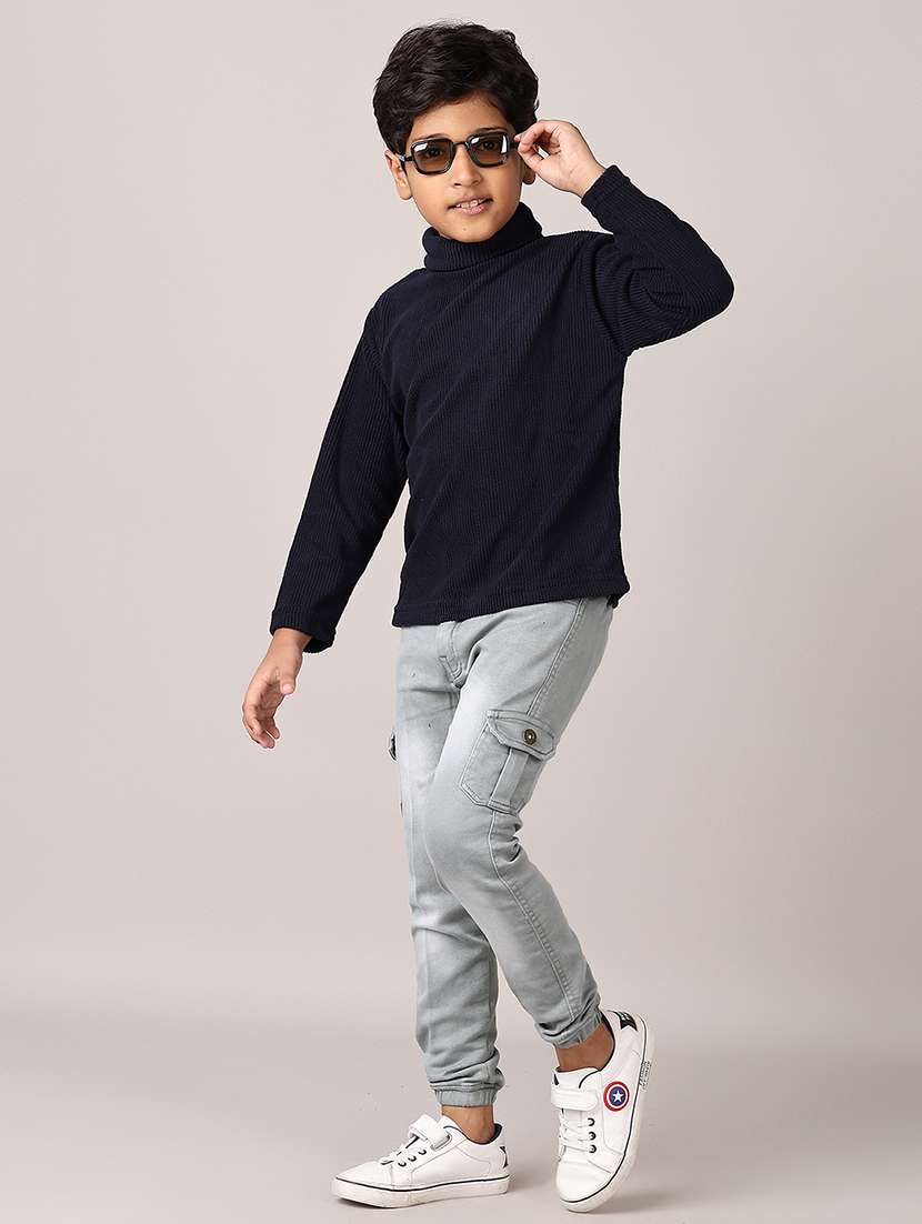 boys solid long sleeve pullover sweater - 21561337 -  Standard Image - 4