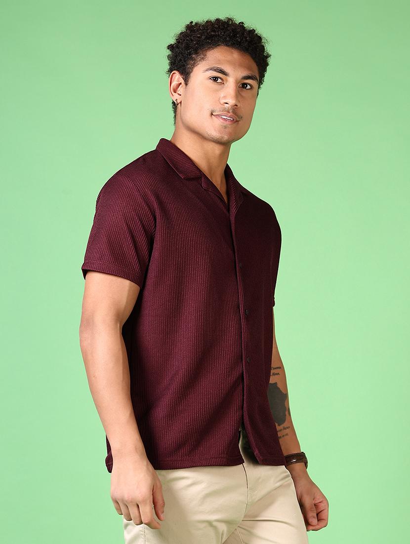men solid short sleeve casual shirt - 21561461 - Standard Image - 1