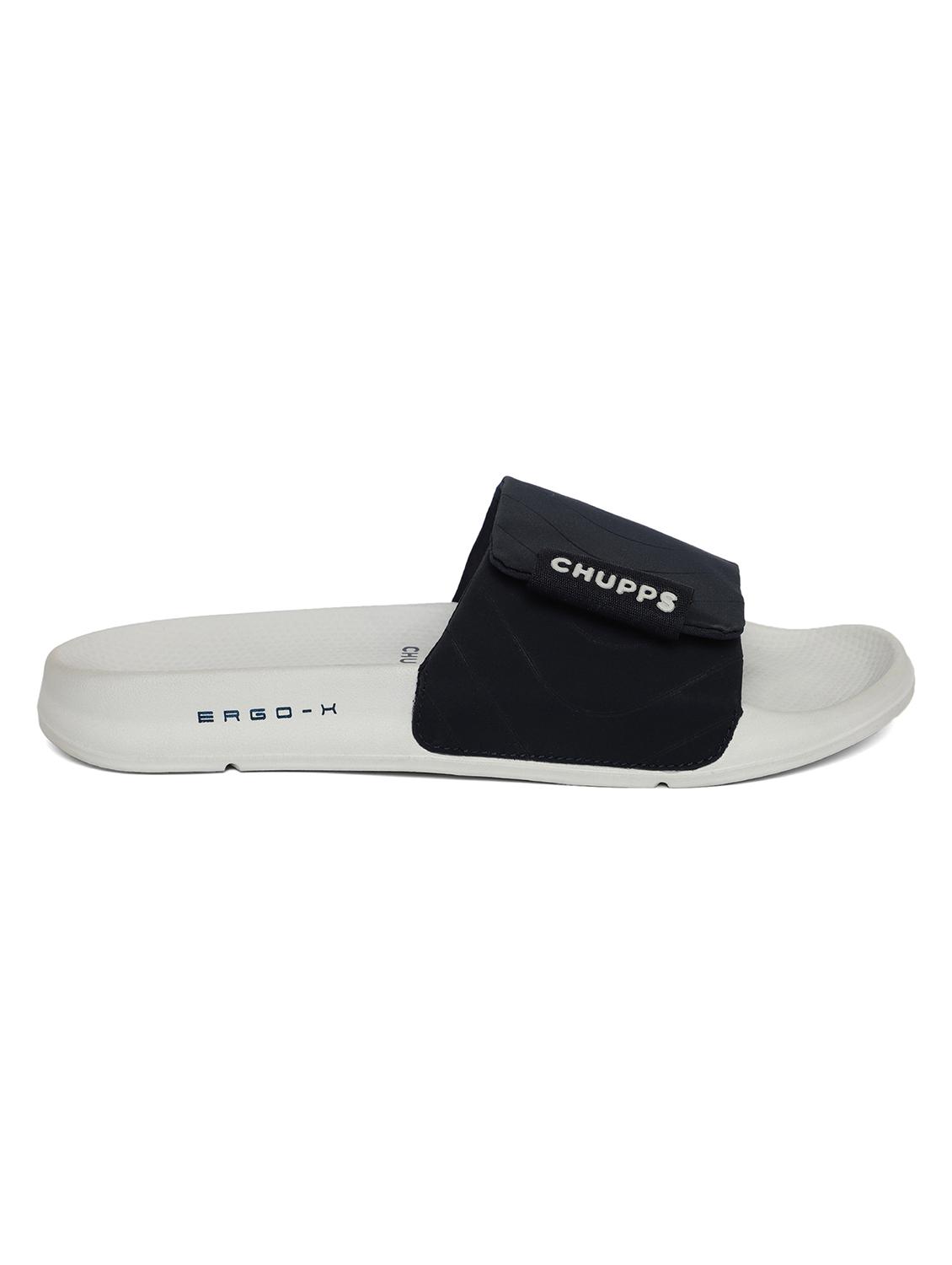 men black solid velcro slider - 21561907 - Standard Image - 1