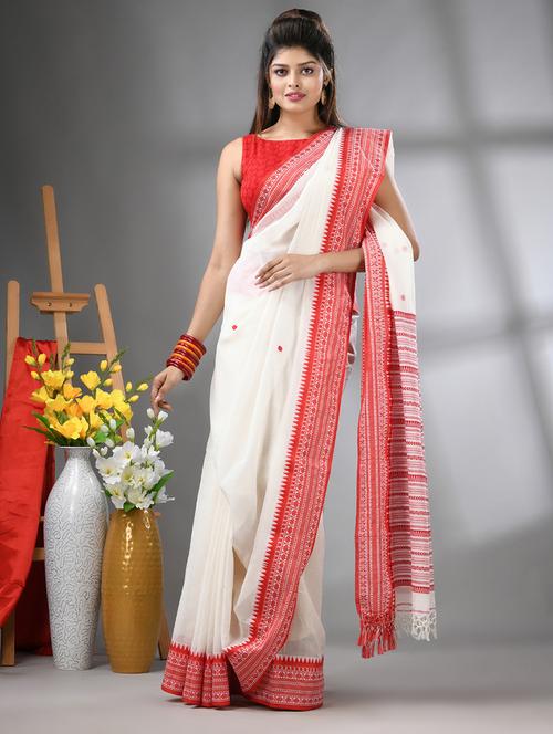 women self design handloom saree with blouse - 21562070 - Standard Image - 0
