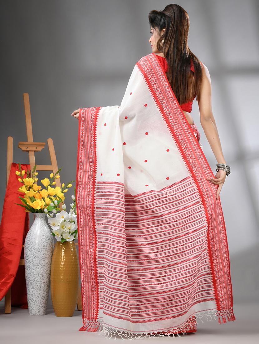 women self design handloom saree with blouse - 21562070 - Standard Image - 1