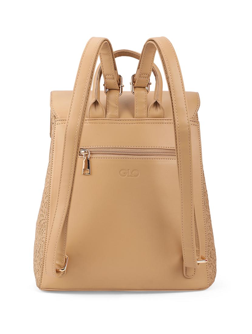 beige textured backpack - 21562331 - Standard Image - 1