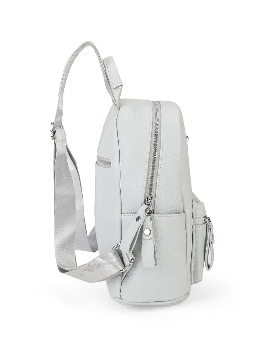solid blue leatherette bagpack - 21562332 - Standard Image - 4
