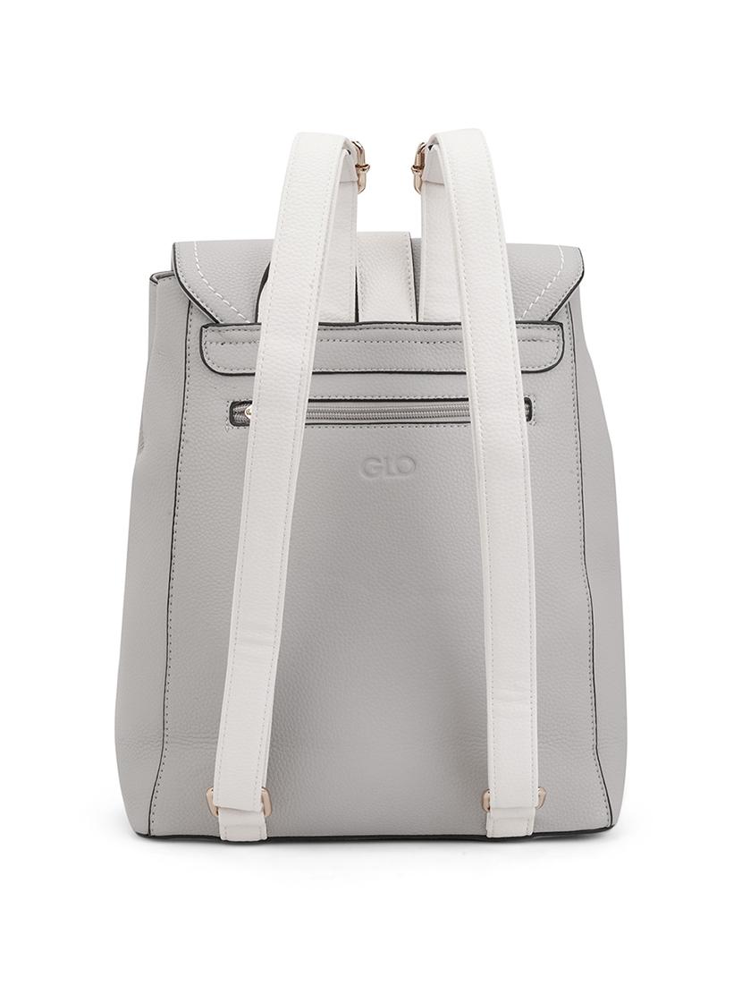 solid grey textured backpack - 21562333 - Standard Image - 1