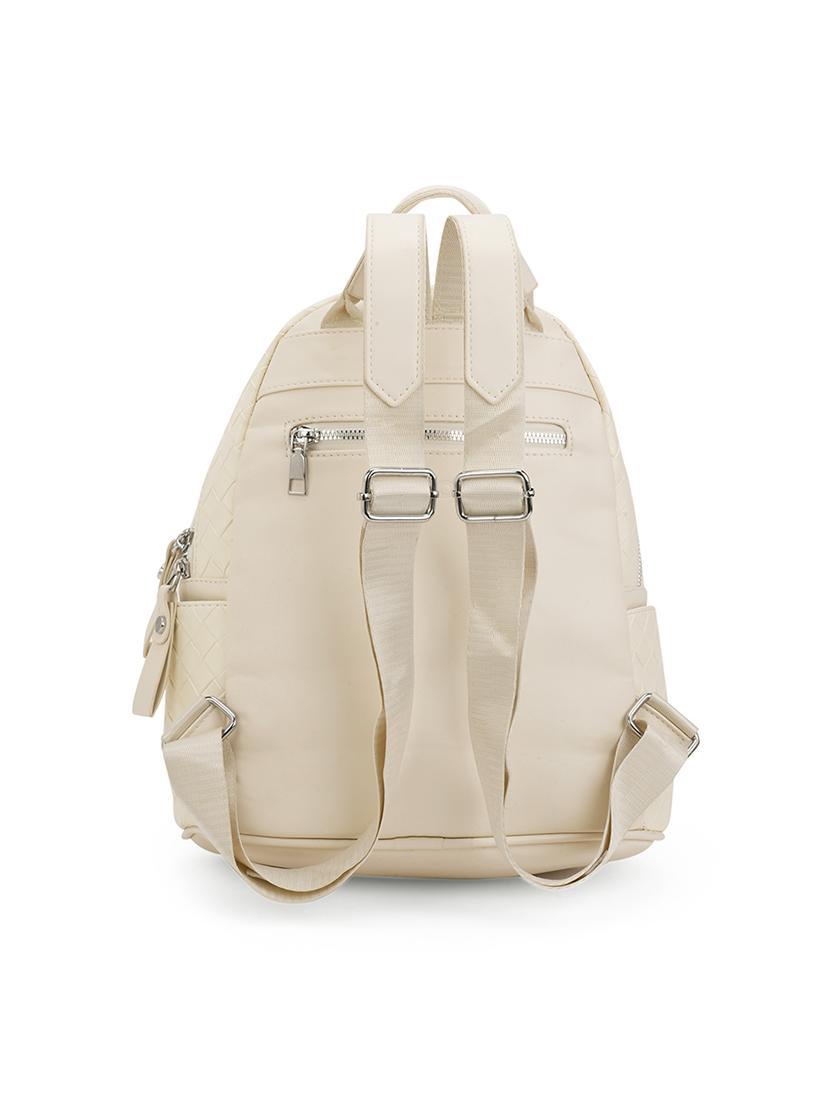 white leatherette backpack - 21562336 - Standard Image - 1