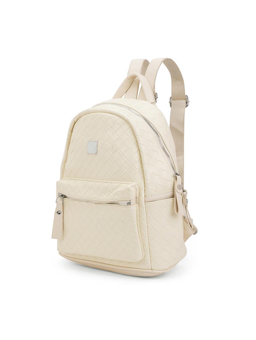 white leatherette backpack - 21562336 - Standard Image - 4
