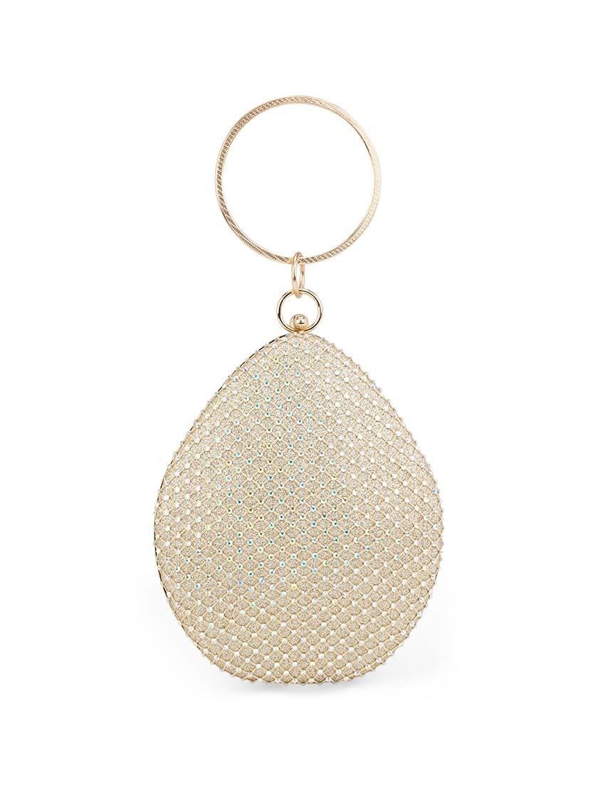 gold synthetic embellished clutch - 21562339 - Standard Image - 1