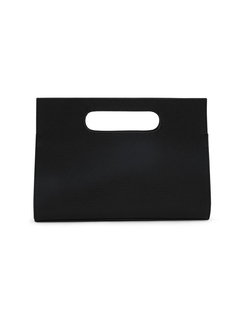 women black pu solid handbag - 21562340 - Standard Image - 1