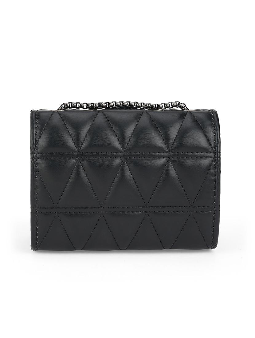 black leatherette (pu) sling bag - 21562357 -  Standard Image - 1