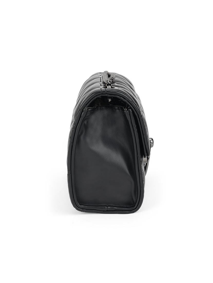 black leatherette (pu) sling bag - 21562357 - Standard Image - 4