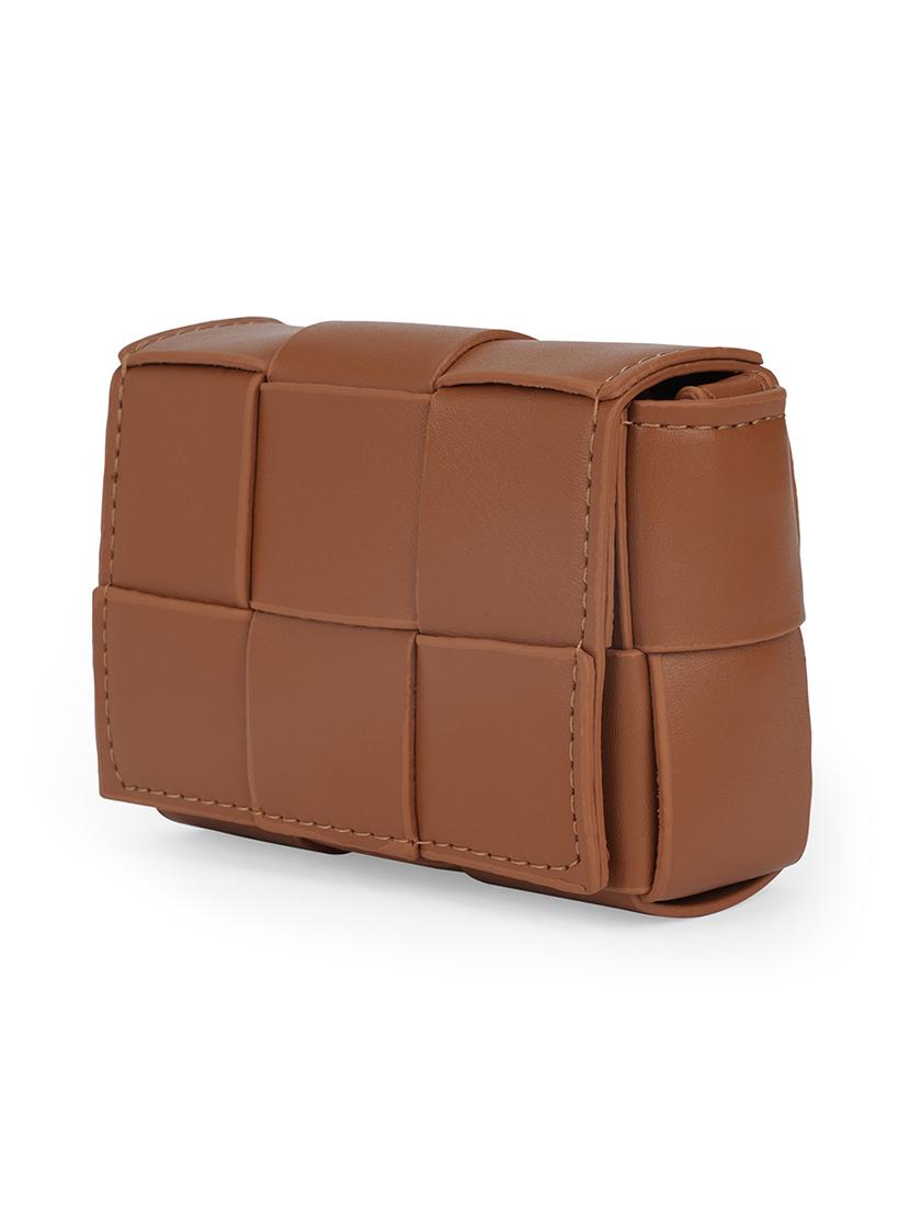 tan leatherette (pu) sling bag - 21562362 - Standard Image - 4