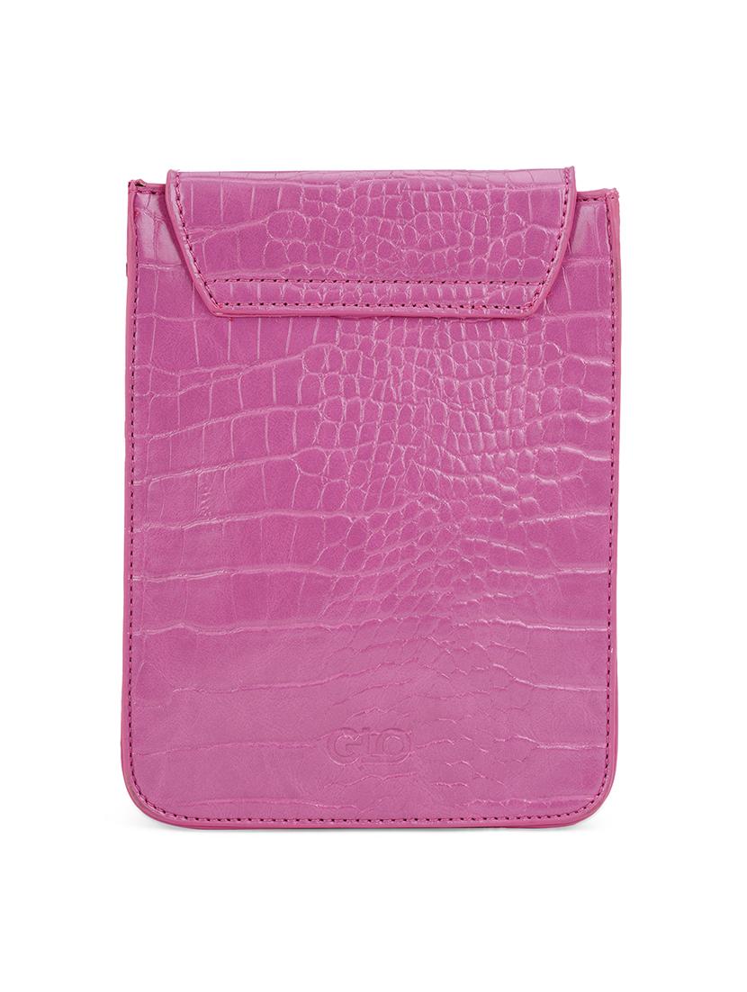 pink textured leatherette sling bag - 21562369 - Standard Image - 1