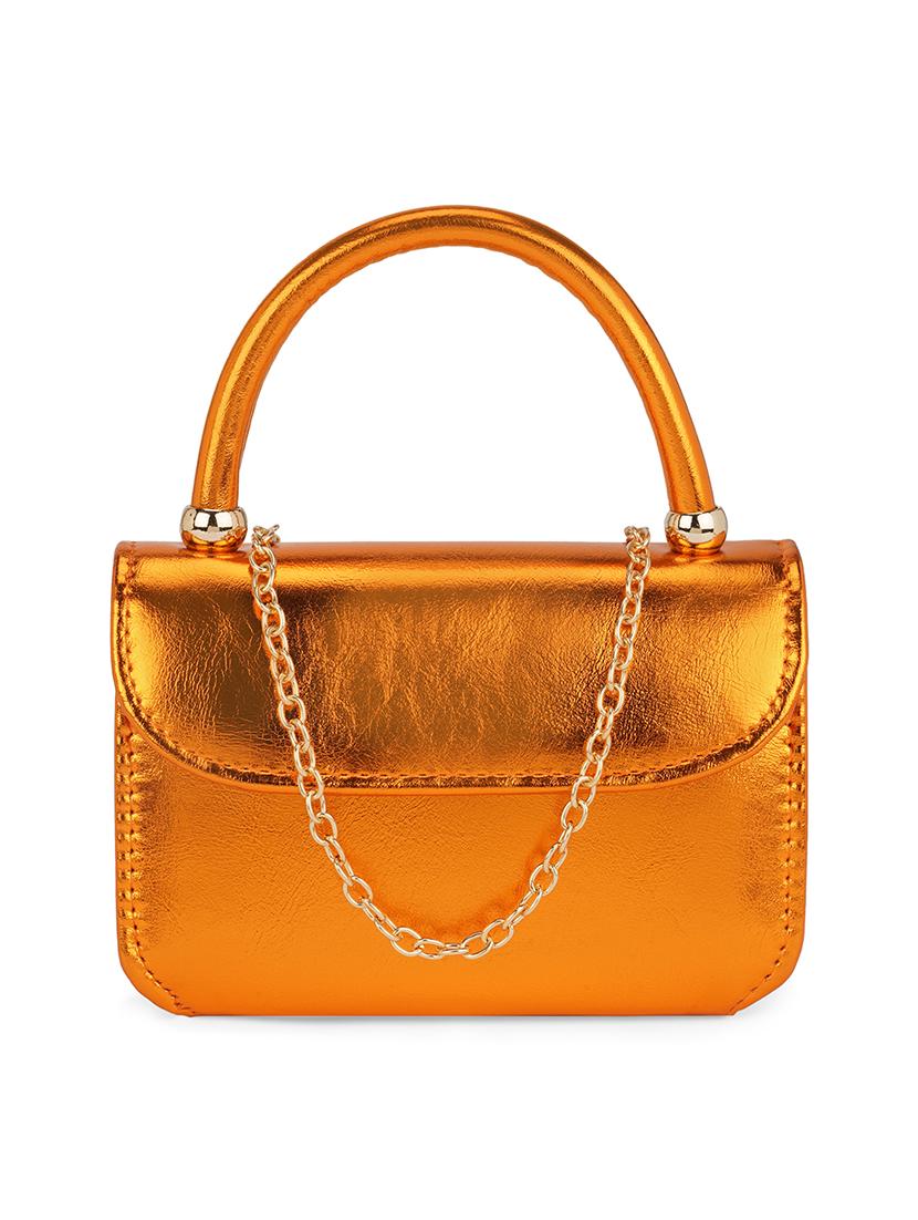 orange leatherette sling bag - 21562370 -  Zoom Image - 0