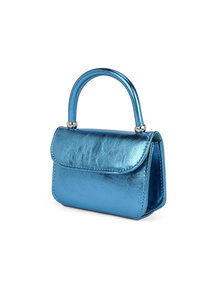 blue leatherette sling bag - 21562372 - Standard Image - 4