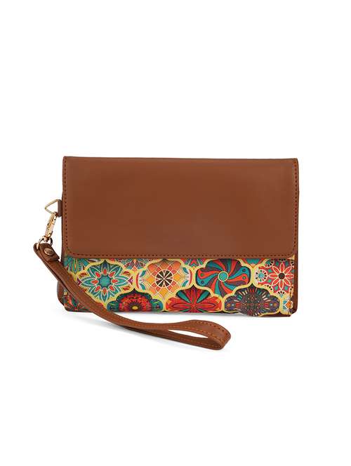 brown printed wallet - 21562382 -  Standard Image - 0