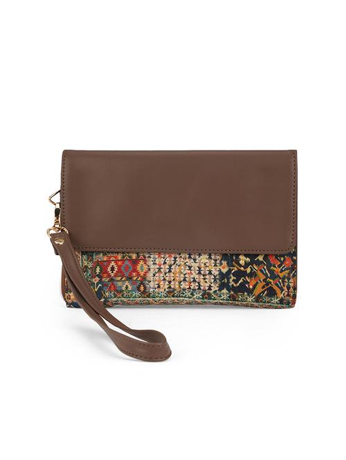 brown printed wallet - 21562383 - Standard Image - 0