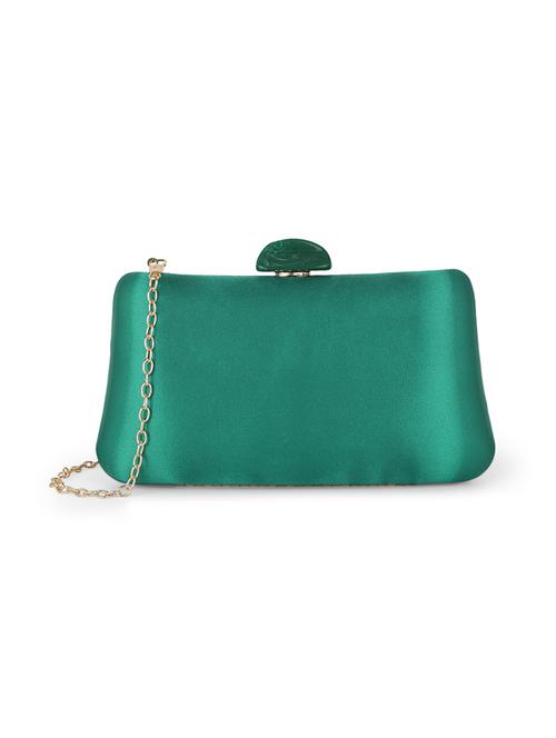women green metal box clutch - 21562393 - Standard Image - 0
