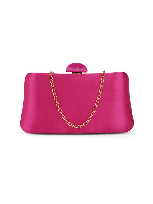 women pink metal box clutch - 21562394 -  Standard Image - 0