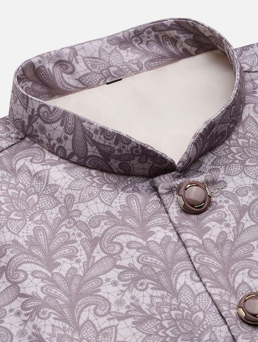 men paisley mandarian neck nehru jacket - 21562492 -  Standard Image - 6