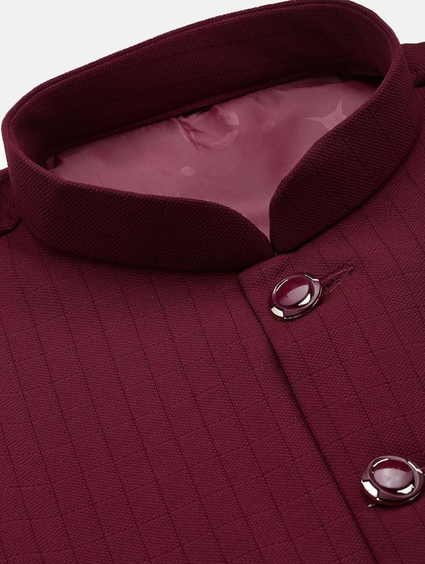 men solid mandarian neck nehru jacket - 21562498 - Standard Image - 6
