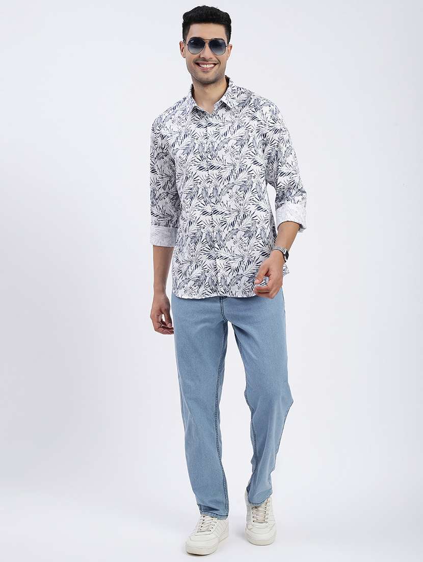 men printed long sleeve casual shirt - 21562507 -  Standard Image - 4