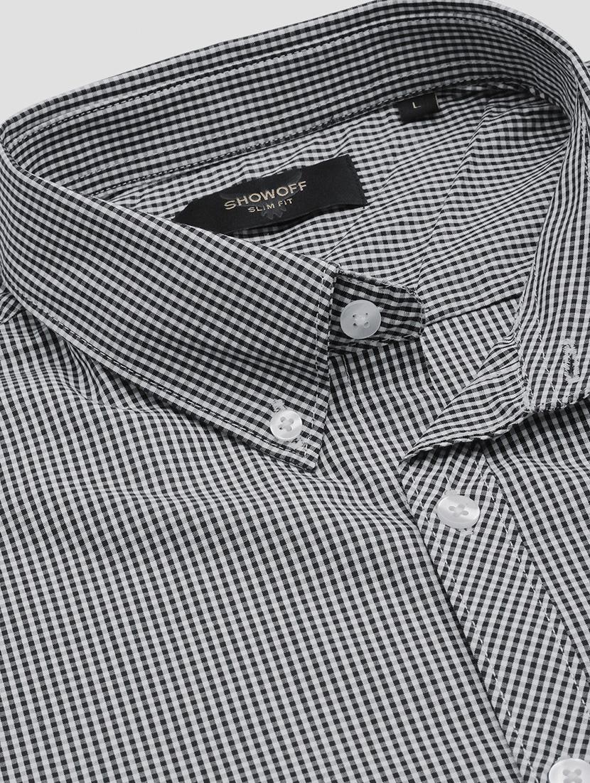men checkered long sleeve casual shirt - 21562515 - Standard Image - 6