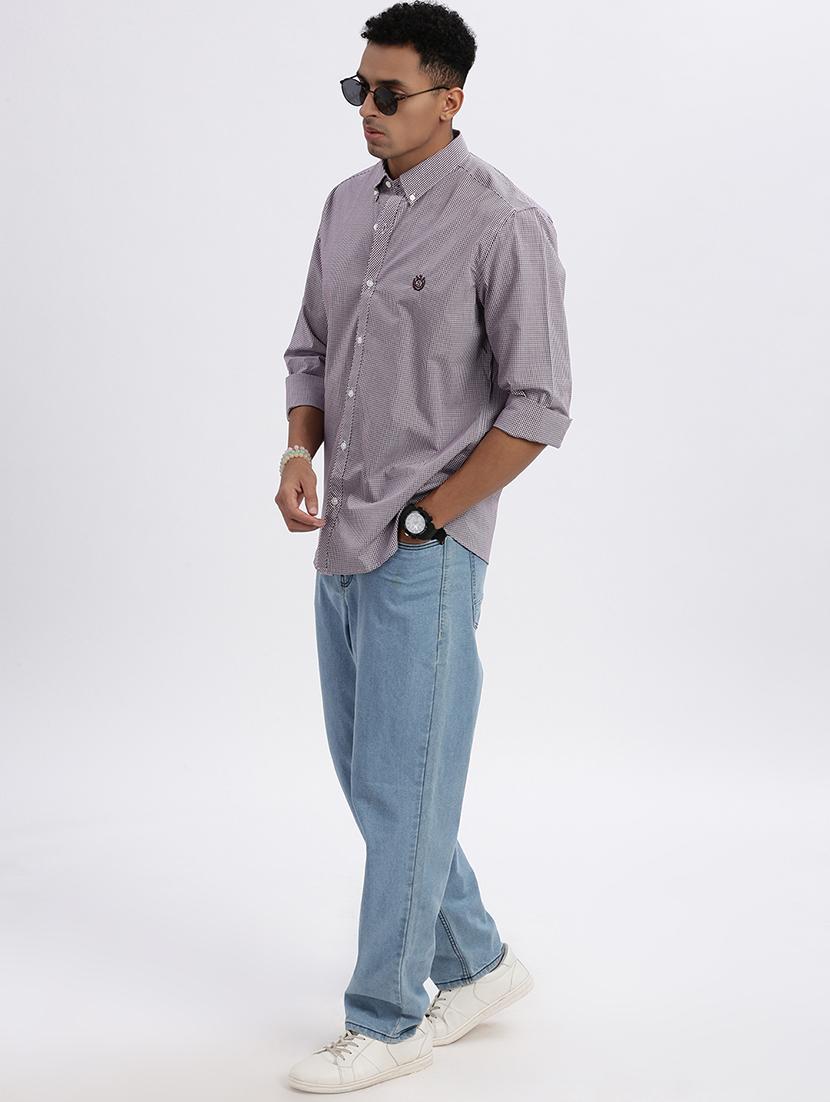 men checkered long sleeve casual shirt - 21562517 - Standard Image - 4