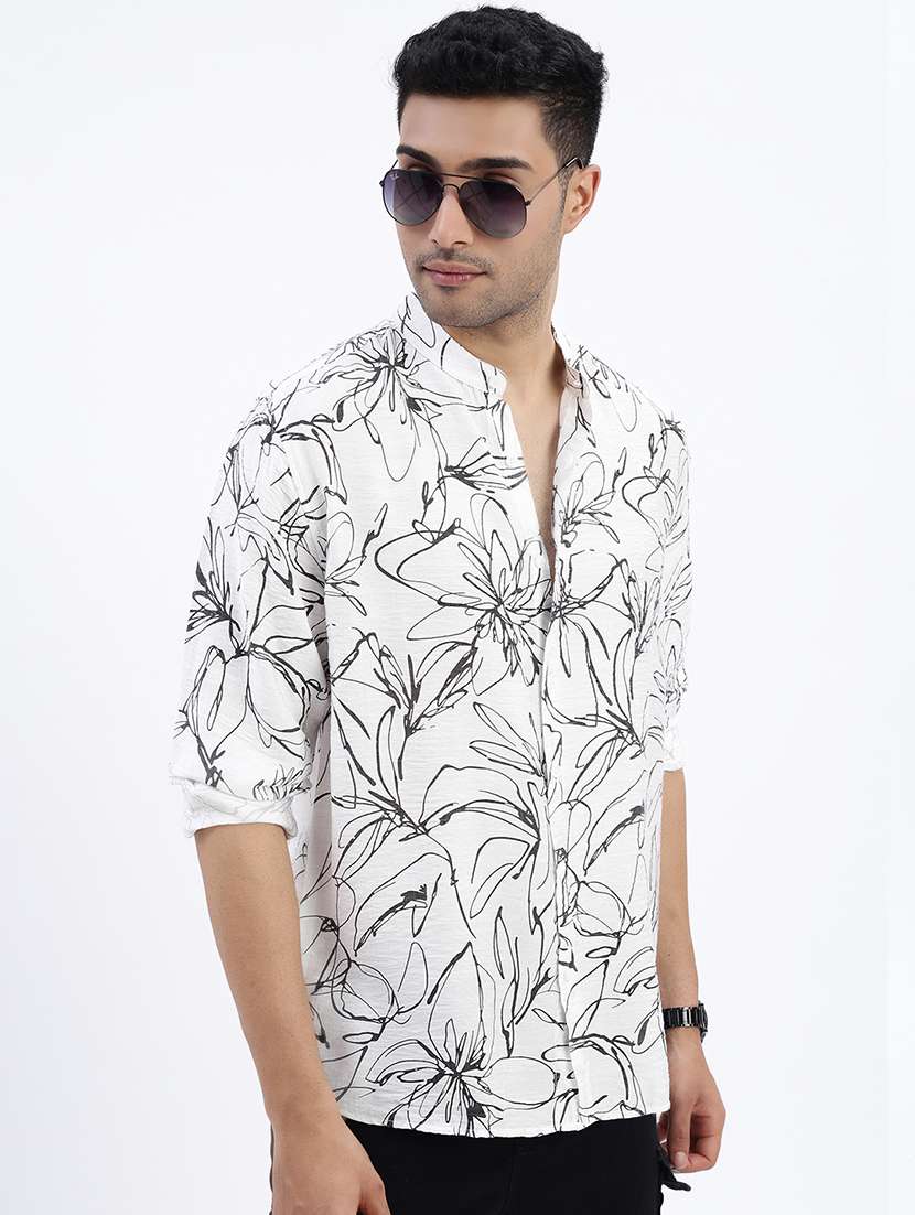men floral long sleeve casual shirt - 21562532 -  Standard Image - 1