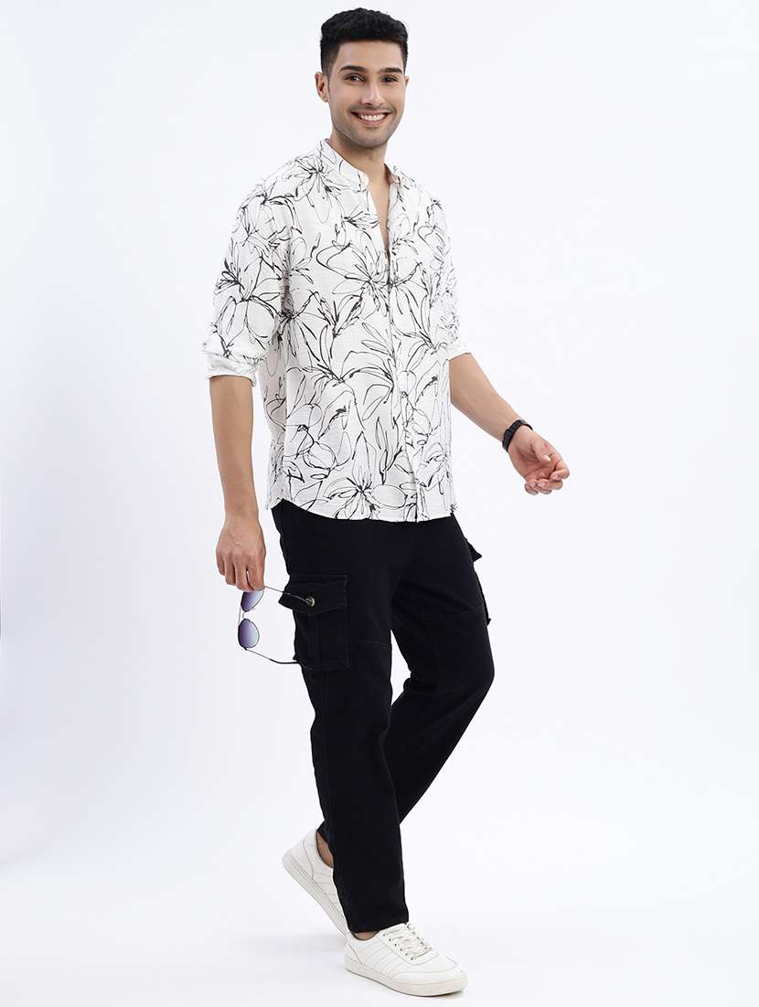 men floral long sleeve casual shirt - 21562532 -  Standard Image - 4