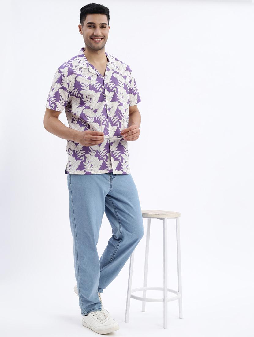 men printed short sleeve casual shirt - 21562534 - Standard Image - 4