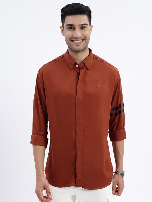 men solid long sleeve casual shirt - 21562536 - Standard Image - 0