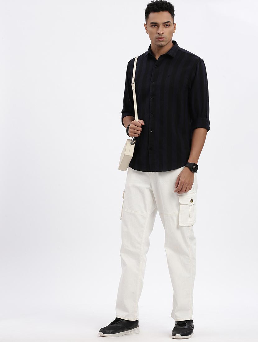men striped long sleeve casual shirt - 21562537 - Standard Image - 4