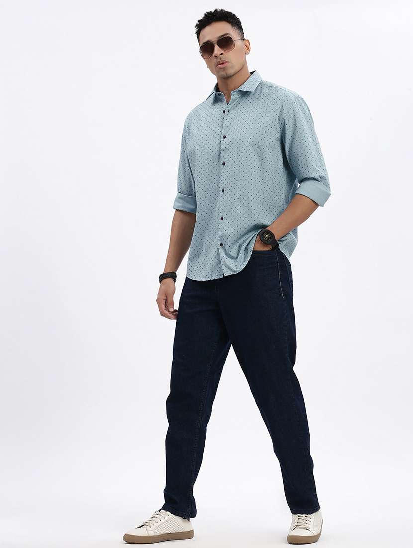 men printed long sleeve casual shirt - 21562542 -  Standard Image - 4