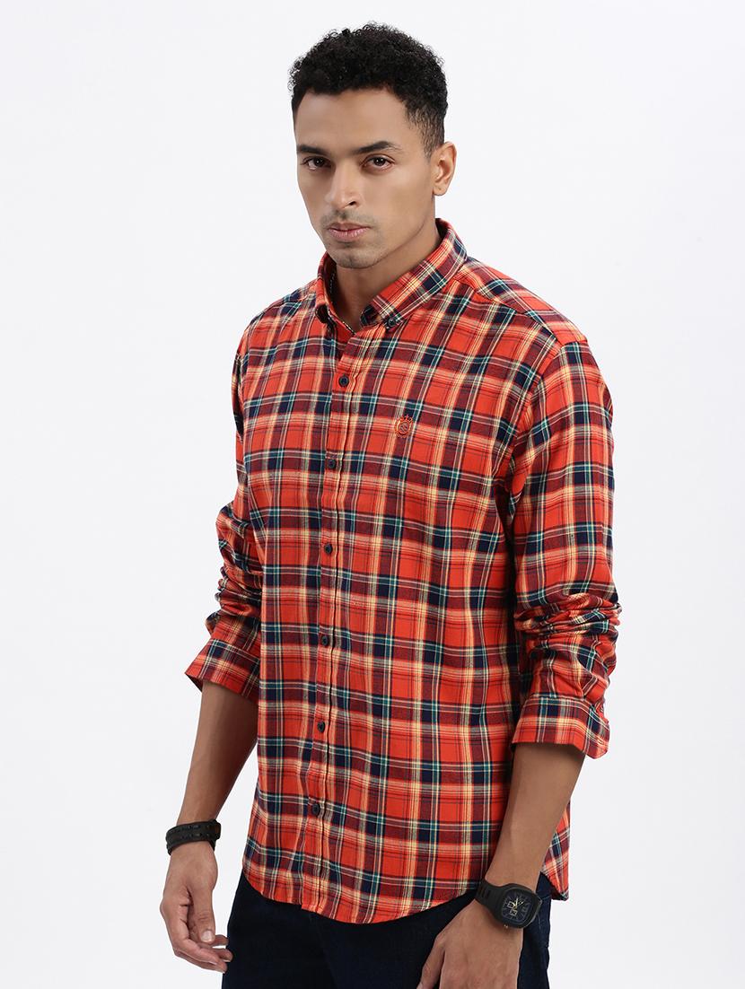 men checkered long sleeve casual shirt - 21562543 -  Standard Image - 1